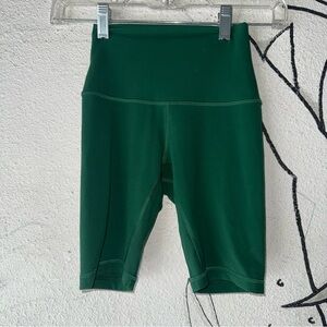 Lululemon biker shorts size 0 green